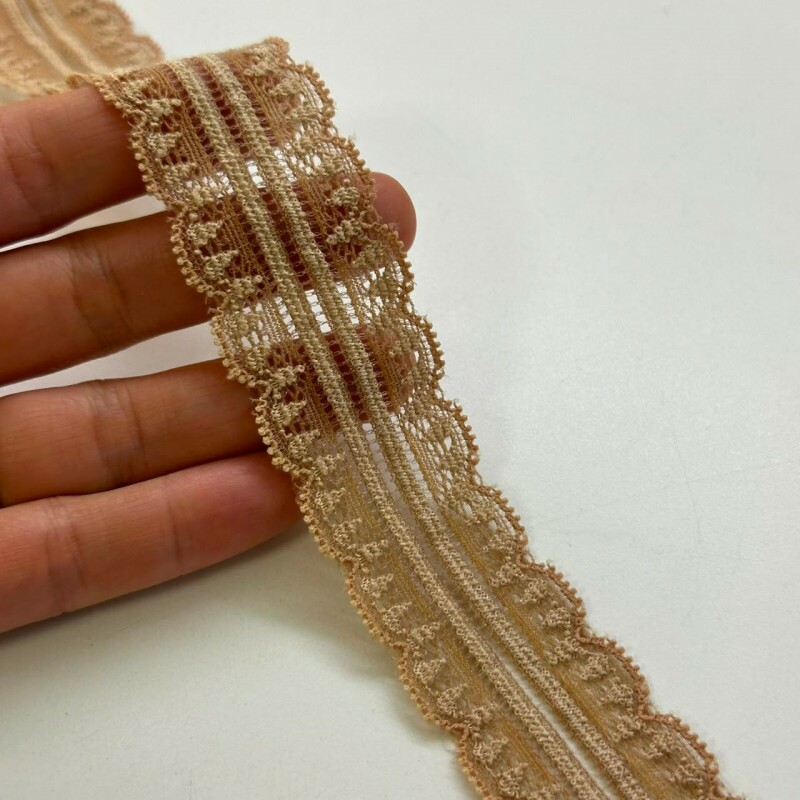 Renda de Poliamida com Elastano - 5 - (3cm) 