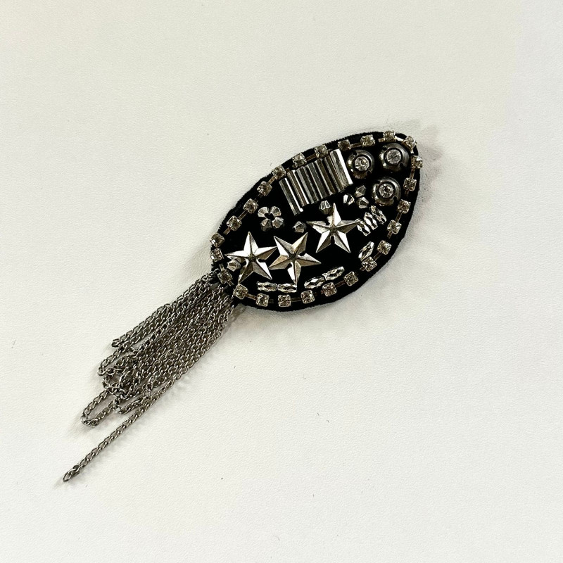 Ombreira Bordada com Franja de Corrente - 190 Ombreira Bordada com Franja de Corrente - 190