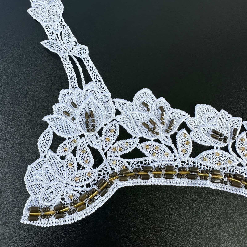 Aplique Bordado em Canutilhos / Miçangas - 158