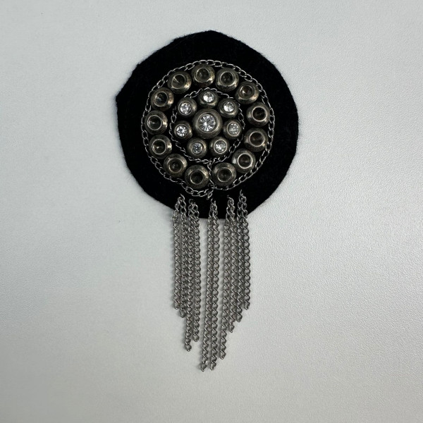 Ombreira Bordada com Franja de Corrente - 188