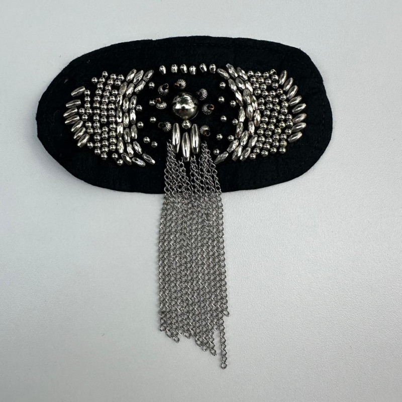 Ombreira Bordada com Franja de Corrente - 193 Ombreira Bordada com Franja de Corrente - 193