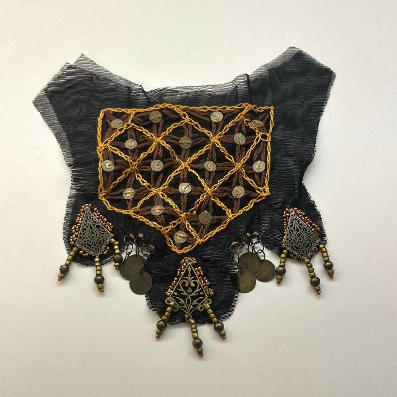 Aplique Bordado Indiano - Preto