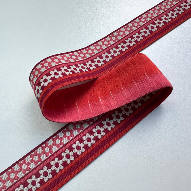 Fita Grega Bordada - Galão Bordado - Flores - 3,4cm - 640