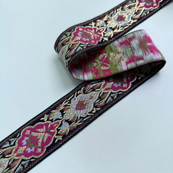 Fita Grega Bordada - Galão Texturizado - 3,9cm - 624