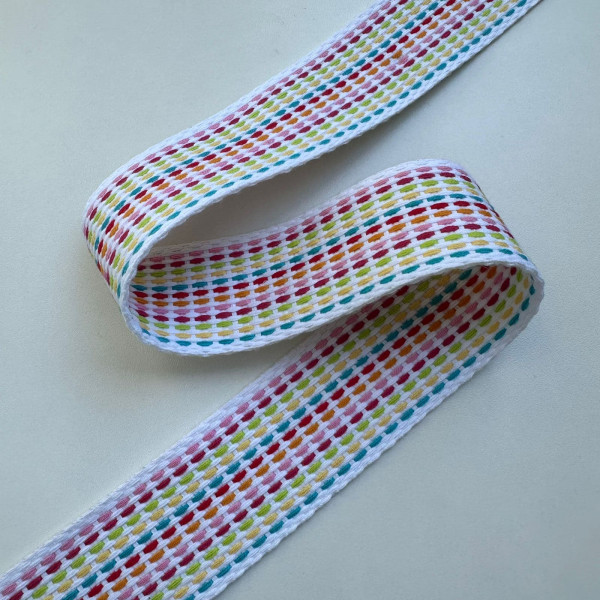 Faixa Cadarço de Algodão - Pespontado - Colors - 4cm - 622