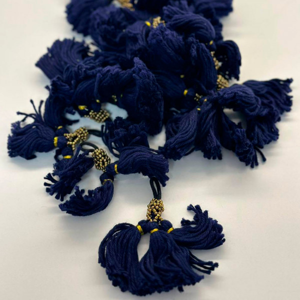 Tassel Triplo com Borla de Miçangas - 475