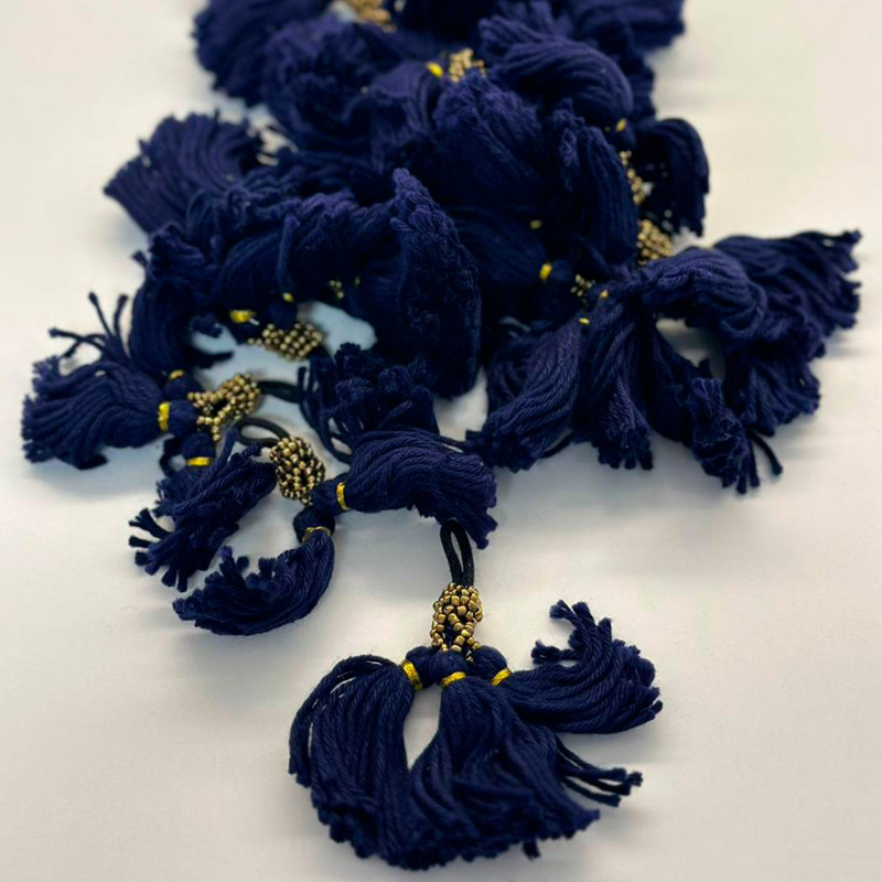 Tassel Triplo com Borla de Miçangas - 475