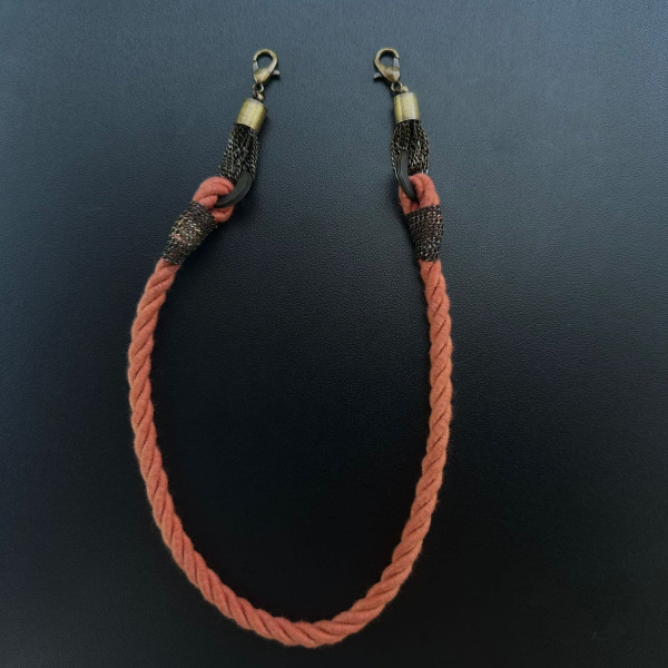 Alça de Cordão com Pingente e Mosquetão nas Pontas - 30cm - 766