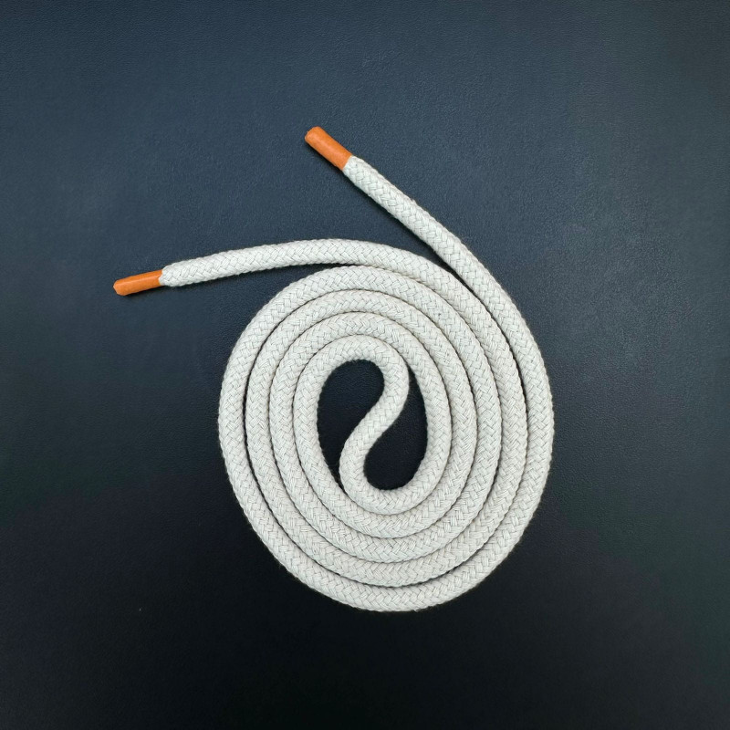 cadarço Crú - Cordão de Algodão com Ponteiras Resinadas - 1,25m - 765