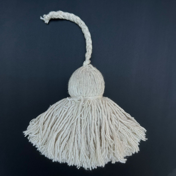Borla Tassel de Algodão Crú - Artesanal - 13cm - 782 Borla Tassel de Algodão Crú - Artesanal - 13cm - 782