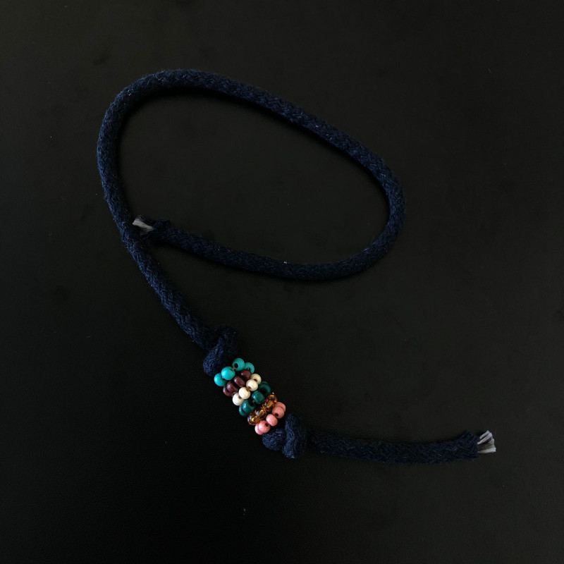 Acessório Estilo Boêmia - com Cordão Preto Estonado - 44cm - 803 Acessório Estilo Boêmia - com Cordão Preto Estonado - 44cm - 803