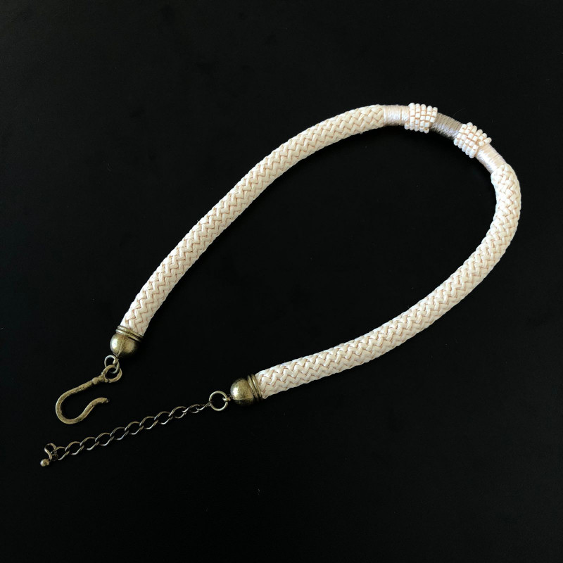 Alça Náutica - com Detalhe Artesanal - com Gancho - 40cm - 809 Alça Náutica - com Detalhe Artesanal - com Gancho - 40cm - 809