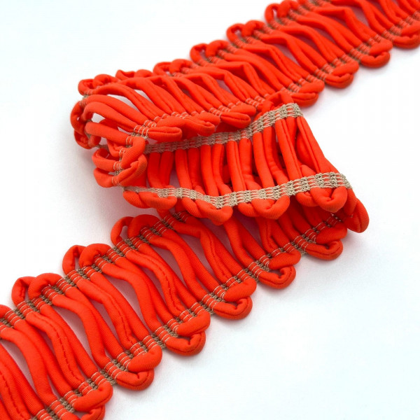 Entremeio de Elástico Palito - Laranja Neon - 6,5cm - 726 Entremeio de Elástico Palito - Laranja Neon - 6,5cm - 726