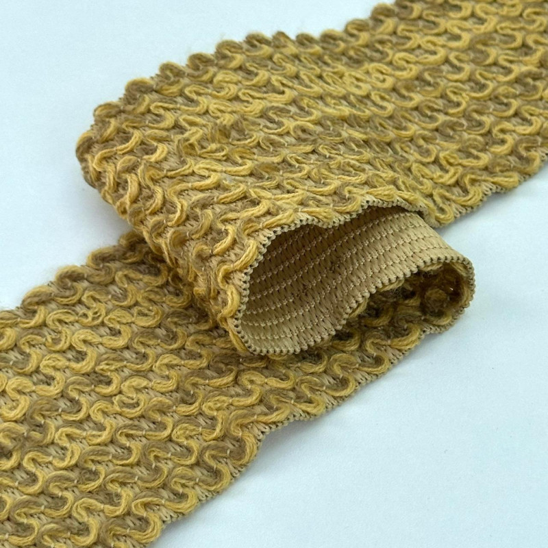 Faixa Elástico de Tricô - Ponto Curva - Camomila - 8cm - 722