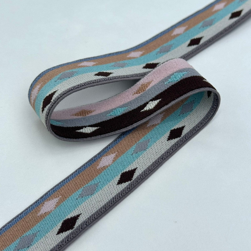 Elástico Étnico Vintage - 3cm - 709 Elástico Étnico Vintage - 3cm - 709