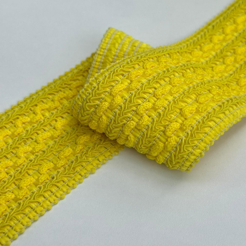 Elástico Trabalhado para Cós - Amarelo Canário - 7cm - 701