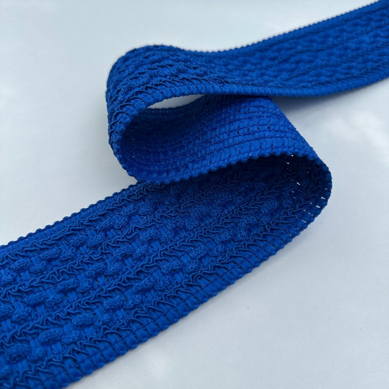 Elástico Trabalhado para Cós - Azul Royal - 7cm - 700
