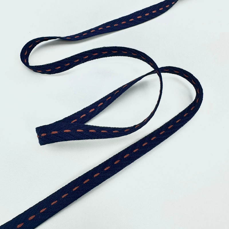 Fita Cadarço Marinho - Pespontada - 1cm - 683