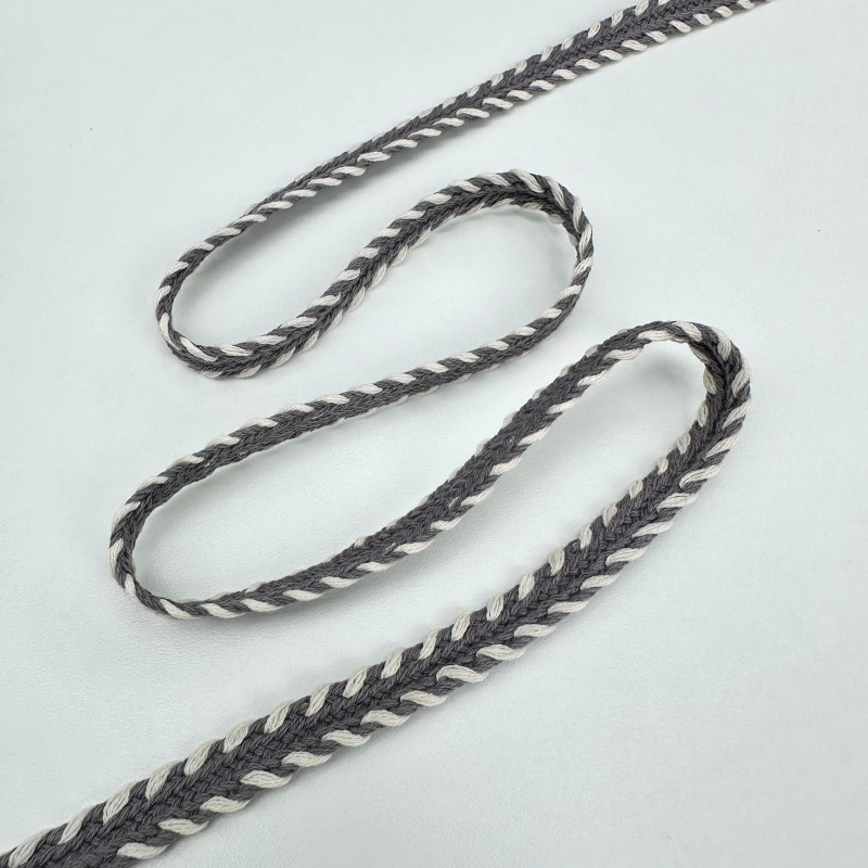 Fita Cadarço Trança - Cinza - 1,1cm - 685