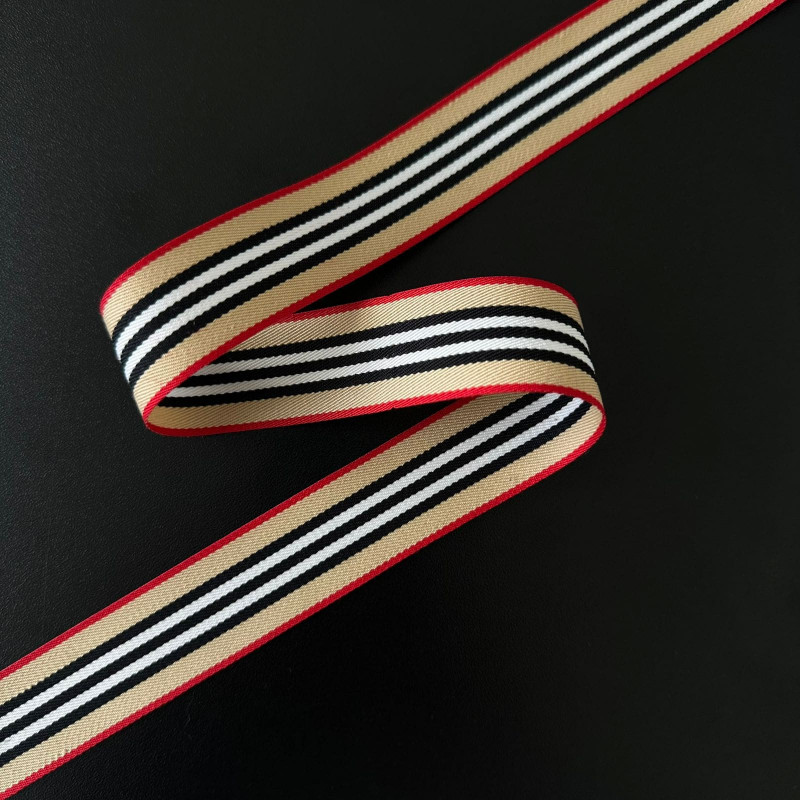 Fita Gorgurão Listrada - 2,5cm - 356