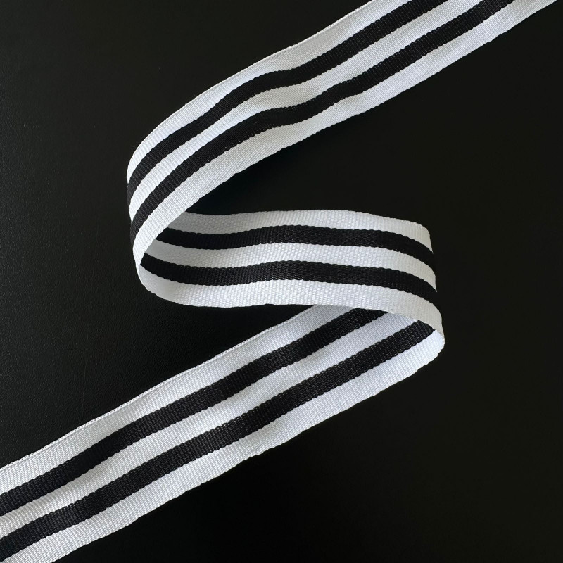 Fita Gorgurão Listrada - 3,5cm - 370