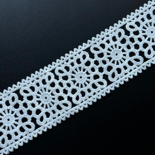 Entremeio de Renda Guipure - Off White - 6,5cm - 831