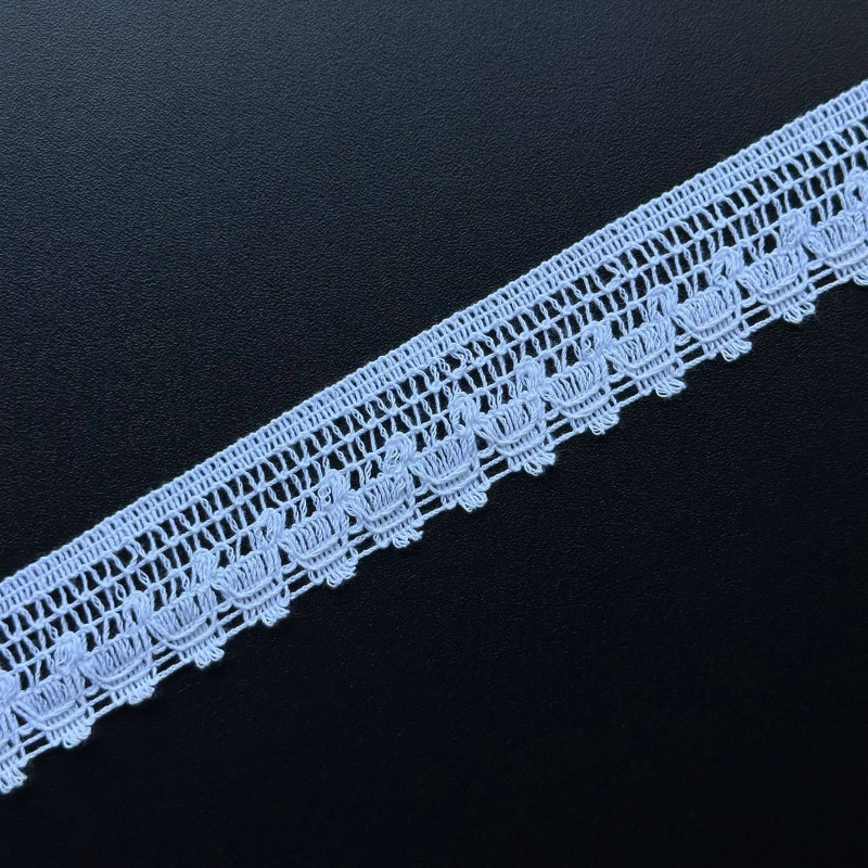 Barrado de Renda de Algodão - Branca - 3,2cm - 837 Barrado de Renda de Algodão - Branca - 3,2cm - 837