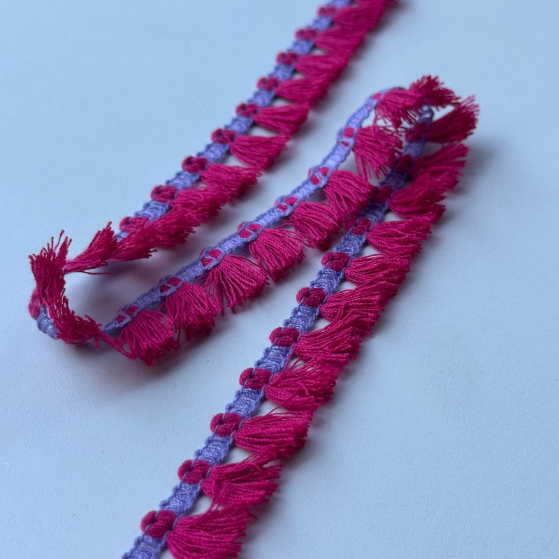 Franja Tassel - Pink / Lavanda - 1,8cm - 856