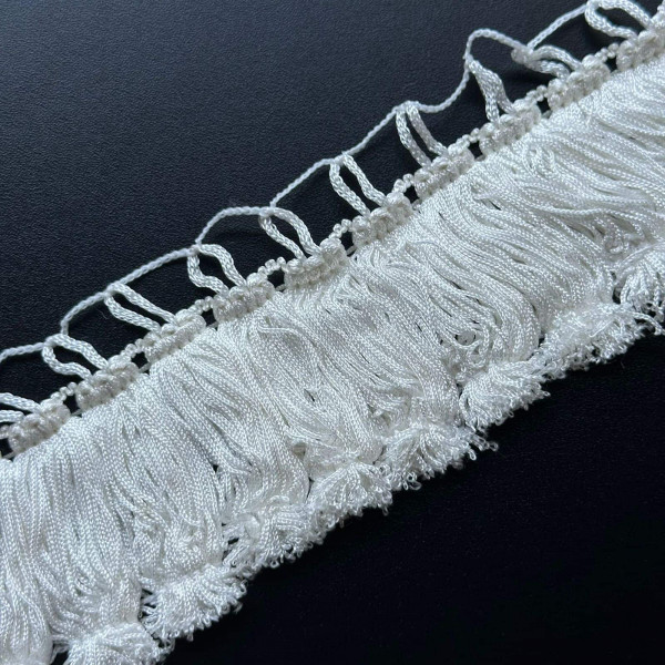 Franja Borla Encorpada - Off White - 6cm - 861 Franja Borla Encorpada - Off White - 6cm - 861