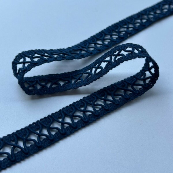 Ponto Palito - Entremeio Trançado - Marinho - 2,2cm - 882 Ponto Palito - Entremeio Trançado - Marinho - 2,2cm - 882