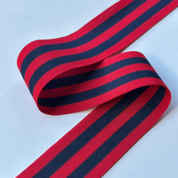 Faixa Cadarço Marinho / Vermelho - 4cm - 608