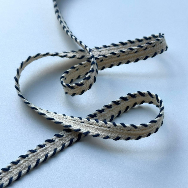 Fita Cadarço Trança - Crú - 1,1cm - 686