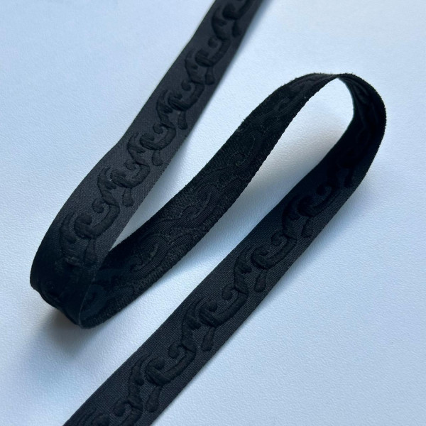 Fita Relevo - Tribal - Preto - 1,5cm - 747