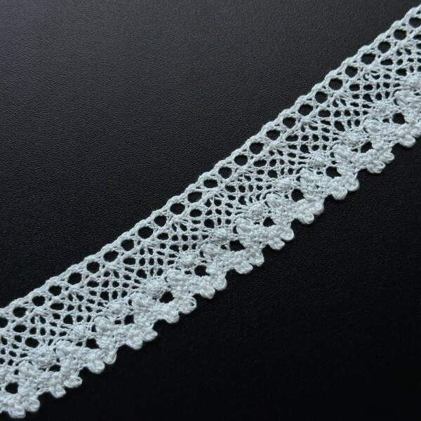 Barrado de Algodão - Bico de Crochê - Off White - 3,8cm - 838