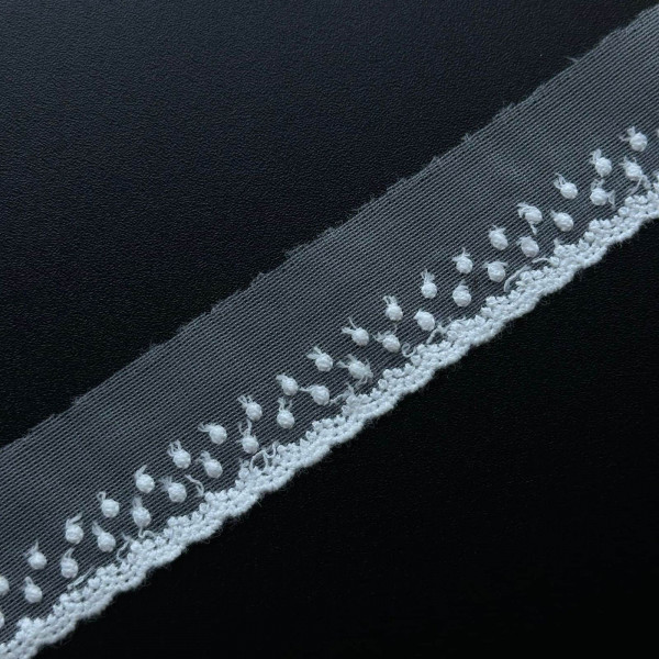 Barrado de Tule Bordado em Algodão - 4cm - 860 Barrado de Tule Bordado em Algodão - 4cm - 860