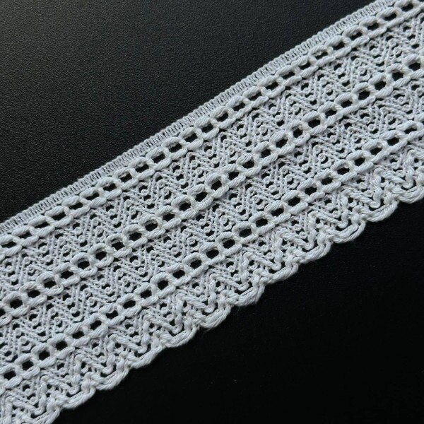 Barrado de Algodão - Guipure Crisântemo - Off White - 7cm - 862 Barrado de Algodão - Guipure Crisântemo - Off White - 7cm - 862