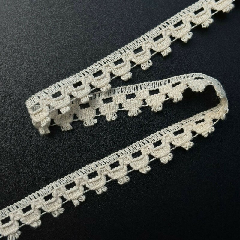 Barrado Bico - Guipure de Algodão - Crú - 2cm - 873