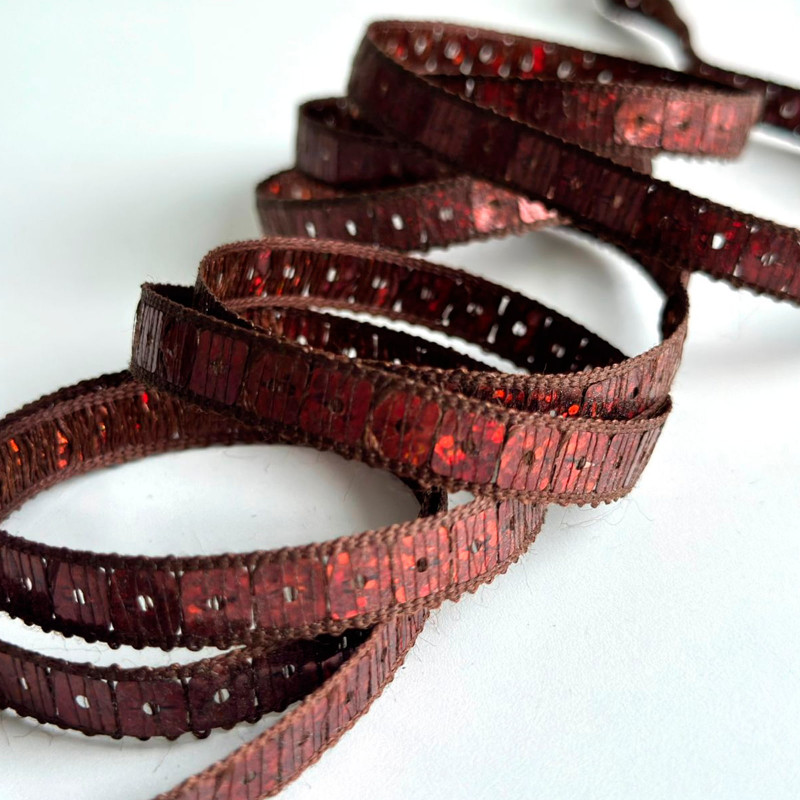 Faixa com Paetês Quadrado - 9mm - 417