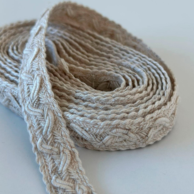 Entremeio de Linho com Algodão - Natural - 1,7cm - 423 Entremeio de Linho com Algodão - Natural - 1,7cm - 423