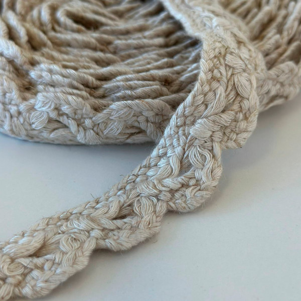 Barrado de Linho com Algodão - Natural - 2,3cm - 421 Barrado de Linho com Algodão - Natural - 2,3cm - 421