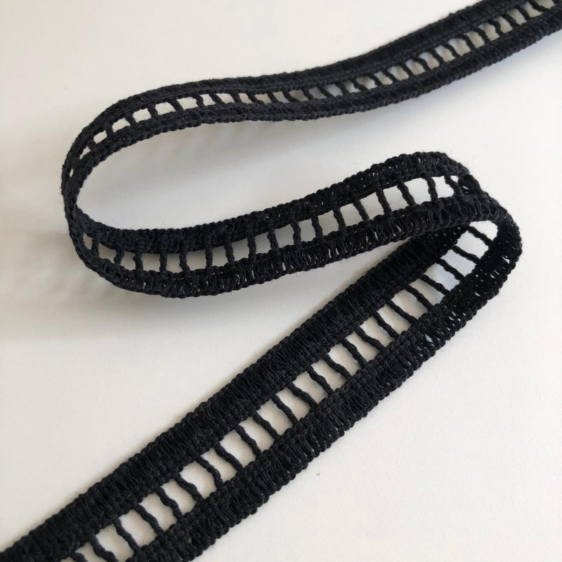 Ponto Palito de Algodão - Preto - 2,2cm - 438