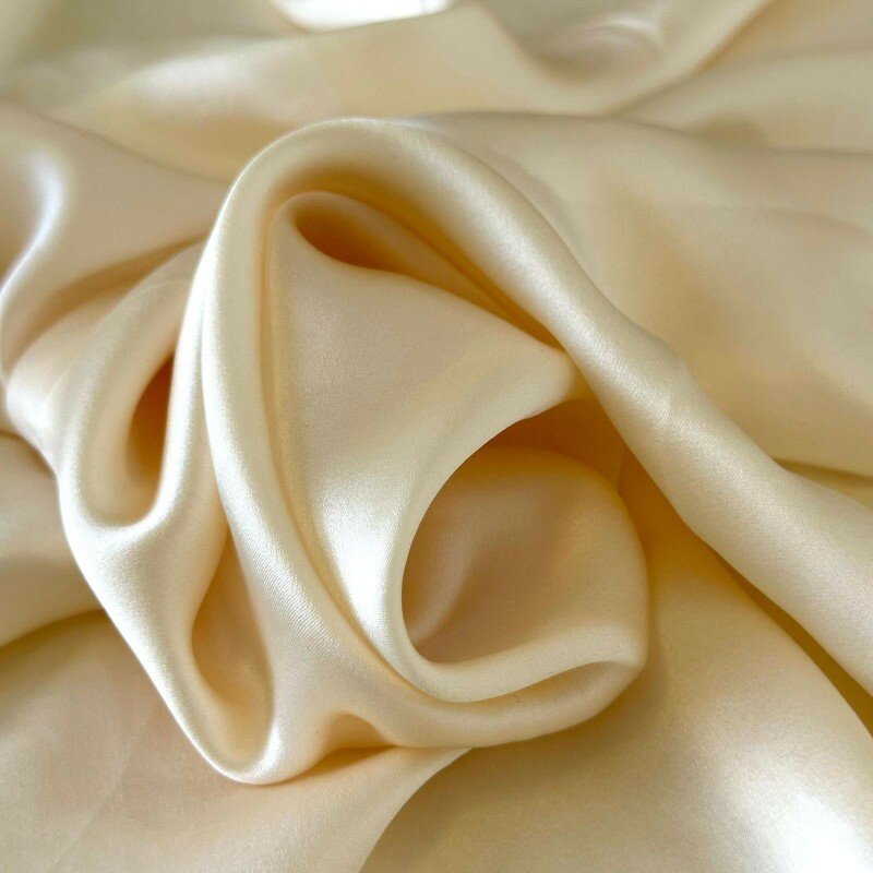 Último Corte - 80cm - Seda Pura - Manteiga Último Corte - 80cm - Seda Pura - Manteiga