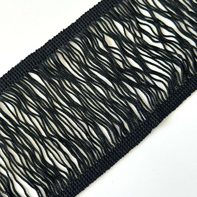 Entremeio de Franja - Preto