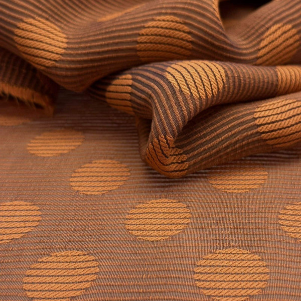 Tencel - Devorê Indiano - Marrom Terracota