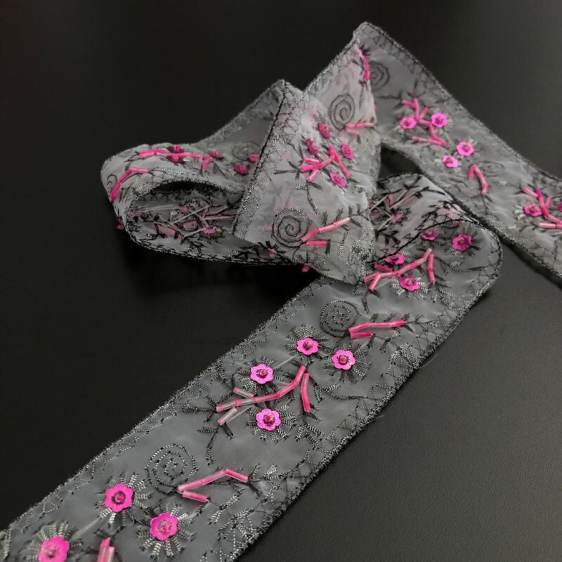 Faixa de Organza Bordada 8