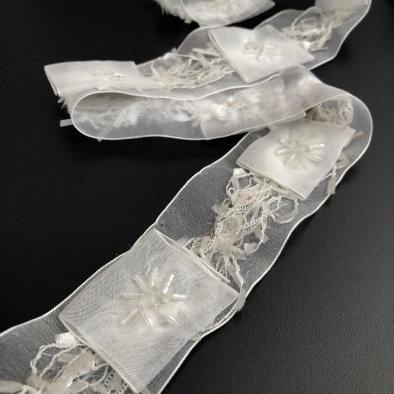 Faixa de Organza Bordada 13