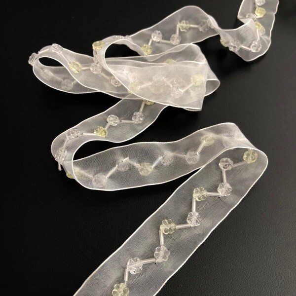 Fita de Organza Bordada