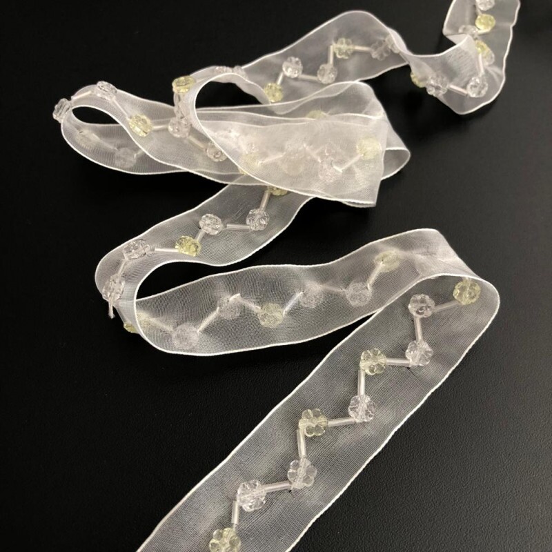 Fita de Organza Bordada