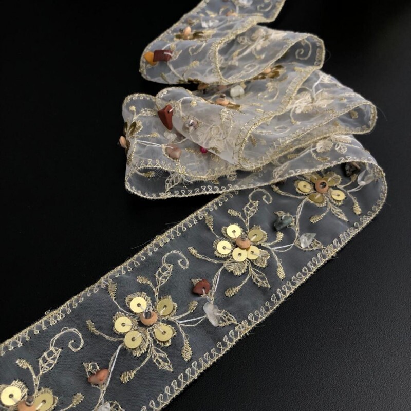 Faixa de Organza Bordada 2