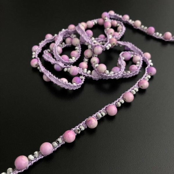 Faixa Bordada - Pérolas Lavanda Faixa Bordada - Pérolas Lavanda